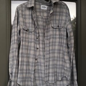 Goodfellow & Co Gray Plaid Button Down Shirt